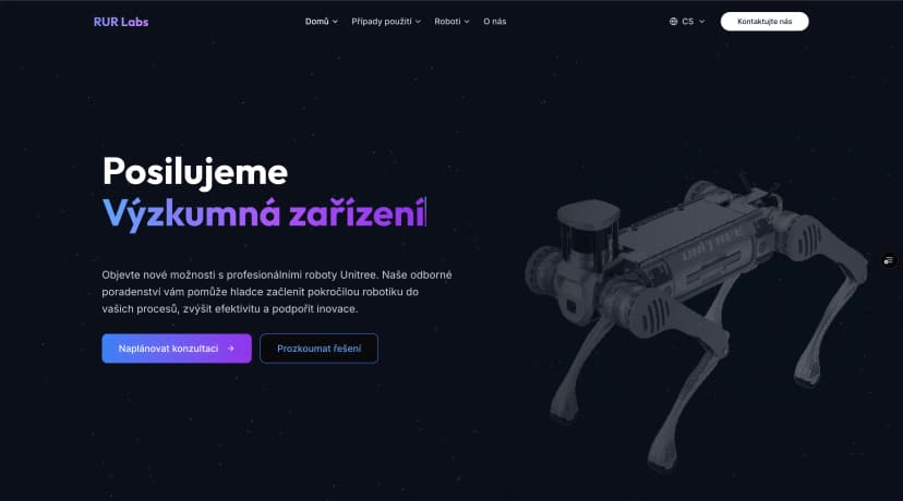Web pro robotickou společnost